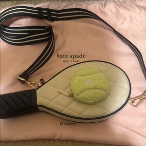 Kate Spade White and Black Tennis Bag